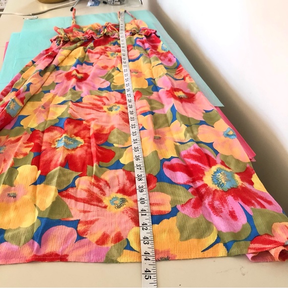 Billabong Rebel Heart Multicolor Floral Print Ruffle Dress. Medium - Picture 10 of 10